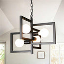 Industrial Pendant Light Geometric Chandelier 4 Heads - What A Decor