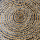 Round Jute and Recycle Denim Rug - What A Decor