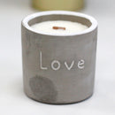 Wooden Wick Concrete Candle- Love- Figs & Casis - What A Decor