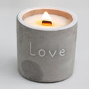Wooden Wick Concrete Candle- Love- Figs & Casis - What A Decor