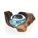 Molten Wood and Glass- candle Holder- Handcrafted in Bali - What A Decor