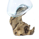 Molten Glass on Wood- Medium Bowl- Handcrafted in Bali - What A Decor