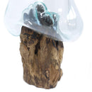 Molten Glass on Wood- Large Bowl- Handcrafted in Bali - What A Decor