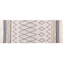 Moroccan Cotton Hand Woven Printed Rugs Tufted Tassels