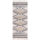 Moroccan Cotton Hand Woven Printed Rugs Tufted Tassels
