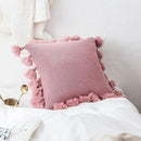 Nordic Style Solid Color Fringe Side Pillow Case - What A Decor