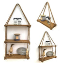 Nordic Style Eco-Friendly Wooden & Rope Hanging Shelf - What A Decor