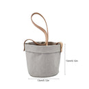 Kraft Paper Hanging Flower Pots With Faux-Leather Hand Strap
