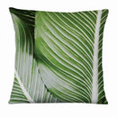 Fresh Green Leaves Linen Pillowcase - What A Decor