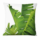 Fresh Green Leaves Linen Pillowcase - What A Decor