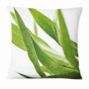Fresh Green Leaves Linen Pillowcase - What A Decor