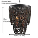 Rustic Art Deco Style Wooden Beads Chandelier Luxurious Farmhouse feeling - What A Decor