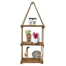 Nordic Style Eco-Friendly Wooden & Rope Hanging Shelf - What A Decor