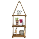Nordic Style Eco-Friendly Wooden & Rope Hanging Shelf - What A Decor