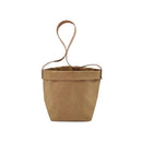 Kraft Paper Hanging Flower Pots With Faux-Leather Hand Strap