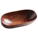 Japanese-Style Wooden Oval Dish Plate - What A Decor