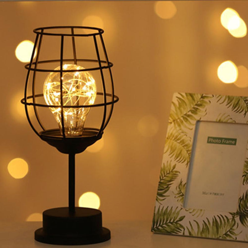 Creative Retro Iron Art Minimalist Table Lamp - What A Decor