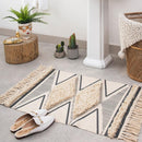 Moroccan Cotton Hand Woven Printed Rugs Tufted Tassels - What A Decor