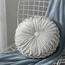 Velvet Pleated Round Floor Cushion - What A Decor