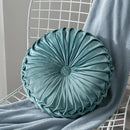 Velvet Pleated Round Floor Cushion - What A Decor