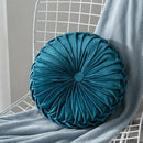 Velvet Pleated Round Floor Cushion - What A Decor