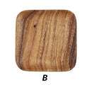 Japanese Style Acacia Square Wooden Plates - What A Decor