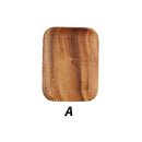 Japanese Style Acacia Square Wooden Plates - What A Decor