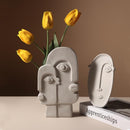 Handmade Nordic Abstract Human Face Ceramic Vase - What A Decor