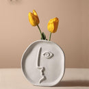Handmade Nordic Abstract Human Face Ceramic Vase - What A Decor