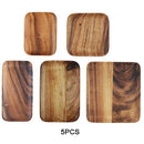 Japanese Style Acacia Square Wooden Plates - What A Decor