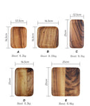 Japanese Style Acacia Square Wooden Plates - What A Decor