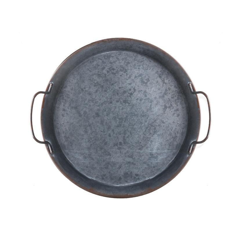 Retrò Handcrafted Round Wrought Vintage Tray - What A Decor