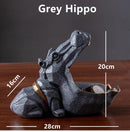 3D Hippo and Rhino Home Table Decoration - What A Decor