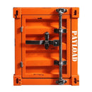 Retro Container Iron Bedside Table with Lock Storage Drawer - What A Decor