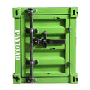 Retro Container Iron Bedside Table with Lock Storage Drawer - What A Decor