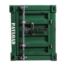 Retro Container Iron Bedside Table with Lock Storage Drawer - What A Decor