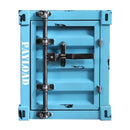 Retro Container Iron Bedside Table with Lock Storage Drawer - What A Decor