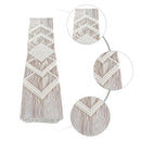 Handmade Macrame Embroidered Table Runner With Tassels Boho and Nordic Style