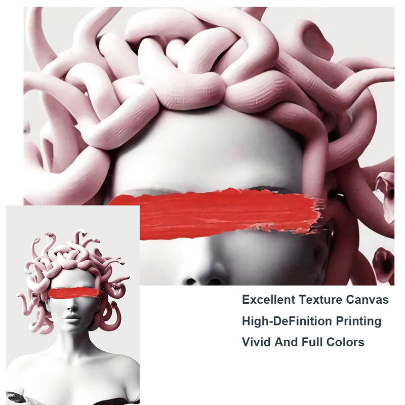 Modern Medusa Printed Canvas Art Wall Decor Modern Style