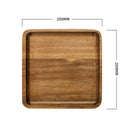 Natural Acacia Wood Set of Plate- Square and Rectangular