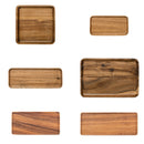 Natural Acacia Wood Set of Plate- Square and Rectangular