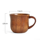 Solid Natural Jujube Wood Cup with Handgrip