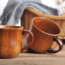 Solid Natural Jujube Wood Cup with Handgrip