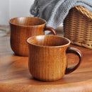 Solid Natural Jujube Wood Cup with Handgrip