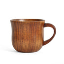 Solid Natural Jujube Wood Cup with Handgrip