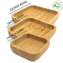 Set of 3 Eco-Friendly Bamboo Dinner Tray