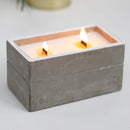 Wooden Wick Concrete Candle -Large Box - Clove & Dark Sandalwood - What A Decor