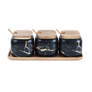 Nordic Style Marble Pattern Ceramic- Spice Jar - What A Decor